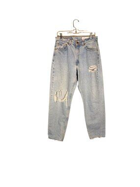 Aligrace Levis 550 Relaxed Fit Distressed Light Wash Jeans W32 L30 Womens Vintag